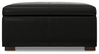 Gabbie Square Coffee Table Storage Ottoman, Midnight Black