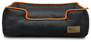Lounge Bed Denim, Orange, Small