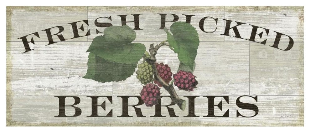"Farm Fresh Raspberries" Digital Paper Print by Sue Schlabach, 77"x32"