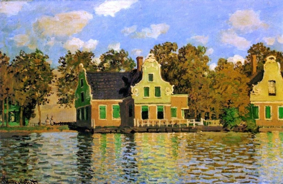Claude Oscar Monet Houses on the Zaan River at Zaandam Wall Decal