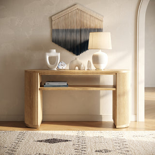 Modrest Jacobson Modern Natural Acacia Console Table