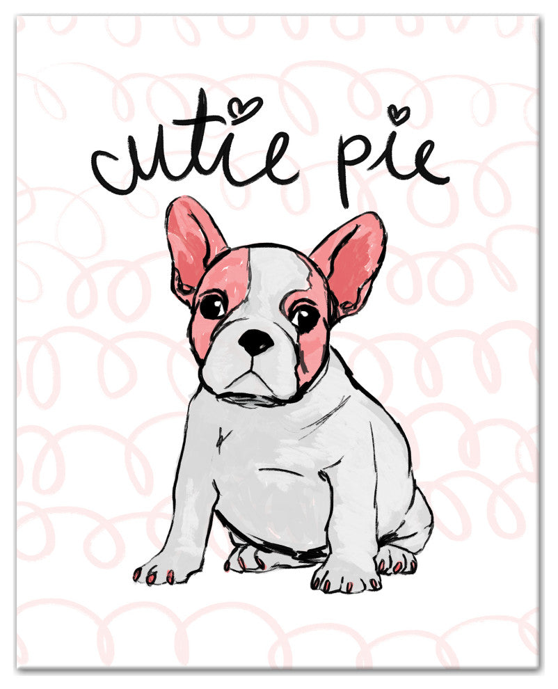 Cutie Pie Puppy 16x20 Canvas Wall Art