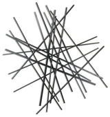 Avalon Large Abstract Wall Art, Black