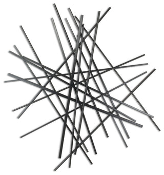 Avalon Large Abstract Wall Art, Black