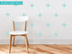 Retro Stars Fabric Wall Decal, Aqua