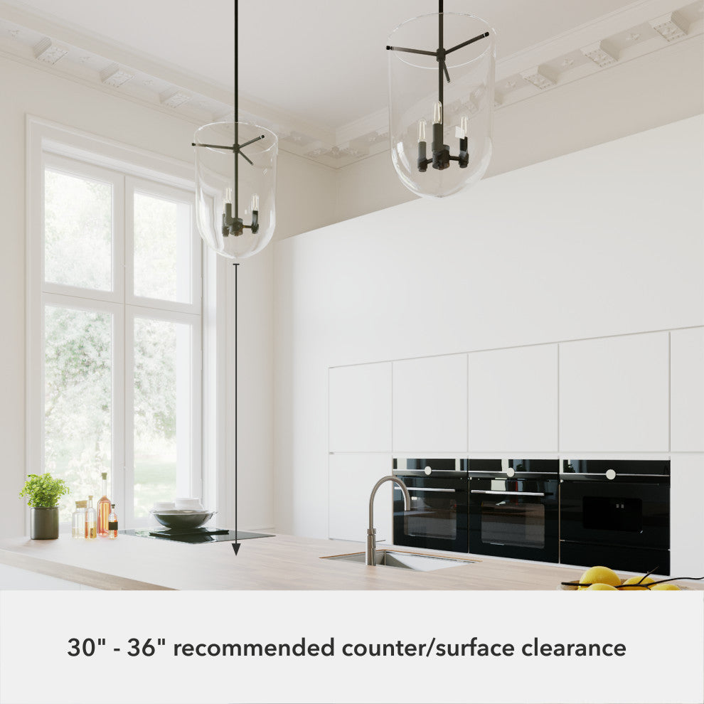 Hunter Sacha Natural Iron 3 Light Pendant Ceiling Light