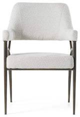 Modrest Betty Modern Off-White Fabric + Bronze Dining Chair