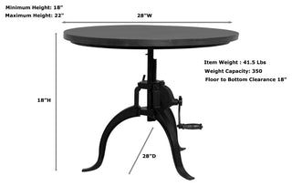 Riley Adjustable Height Rustic Hi-Lo Coffee Table, Whitewash