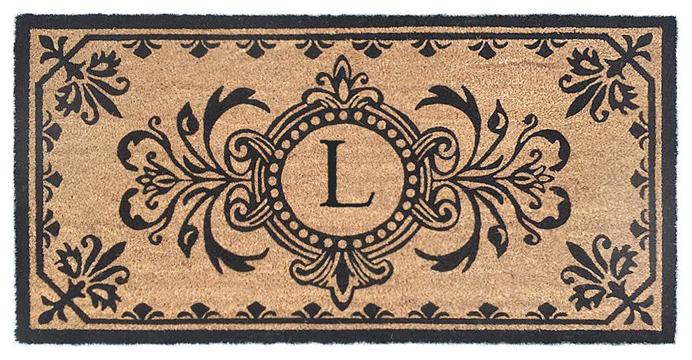 Dwell Vine Outdoor Mat Black L 1'8"x3'4"