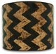 2-Tone Black and Beige Chevron Hard Back Lampshade, Black and Beige, 10"x10"x8"