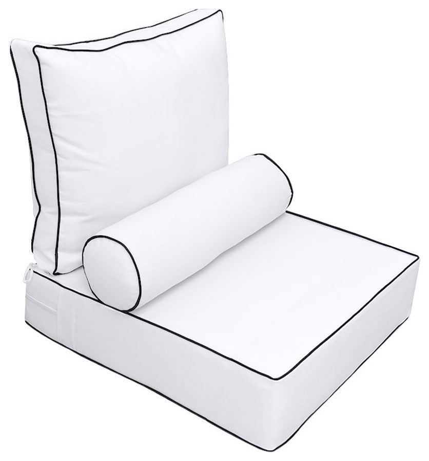 Contrast Pipe Trim Small 23x24x6 Deep Seat Back Rest Bolster Cover ONLY AD105