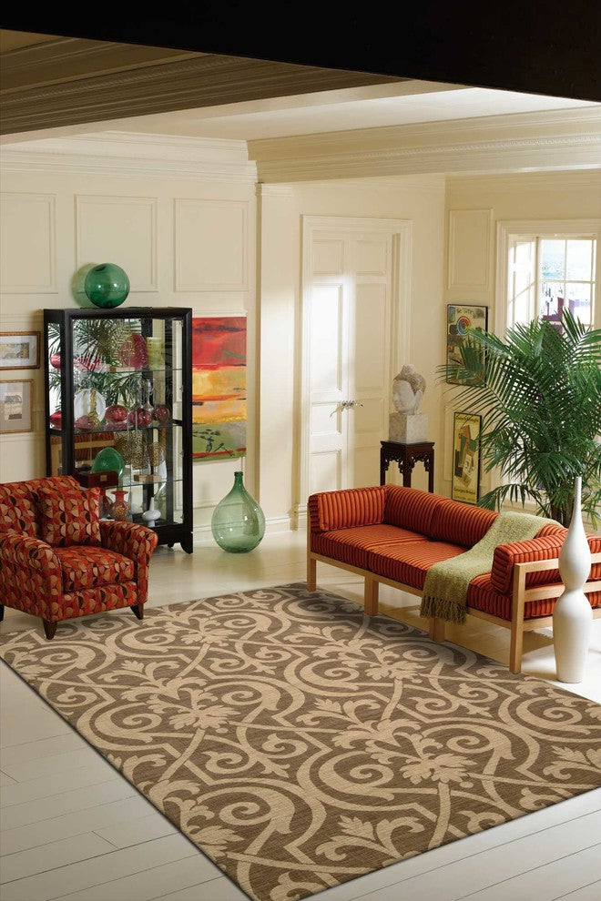 NOURISON RIVIERA MOCHA AREA RUG