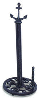 Rustic Dark Blue Cast Iron Anchor Paper Towel Holder 16'', Beach Decoration