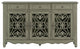 60-inch Wood Sideboard with Adjustable Shelves, Green, 60" X 13"