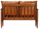 vidaXL 2-Seater Sofa Real Leather With Acacia Wood Brown