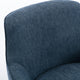 Reese Cadet Blue Wood Base Swivel Chair