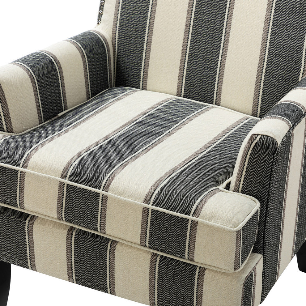 Herrera Classic Armchair With Pattern, Black