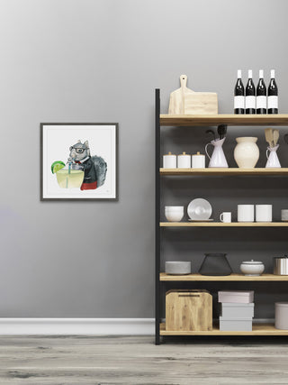 "Alcohol Professor" Framed Painting Print, 12"x12"