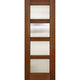 Continental 4 Lite Mahogany Door, Canyon Brown, Left Hand in-Swing