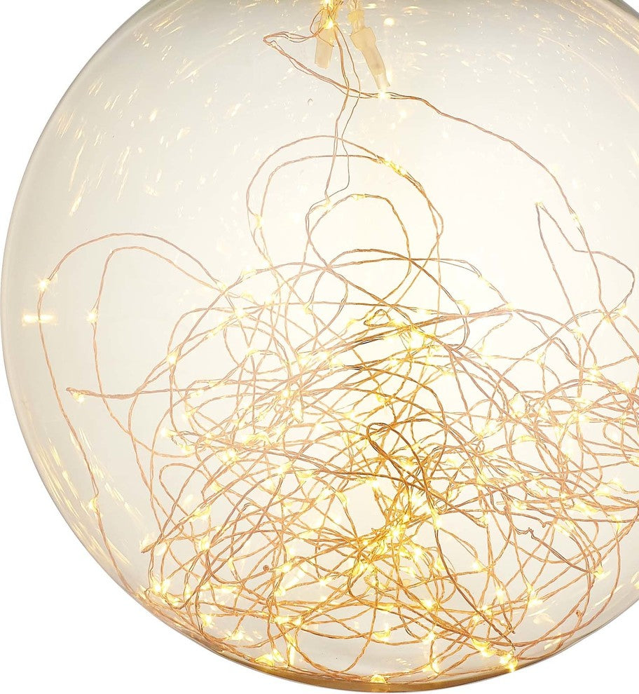 Fairy 8" Amber Glass Globe Ceiling Light Pendant Chandelier