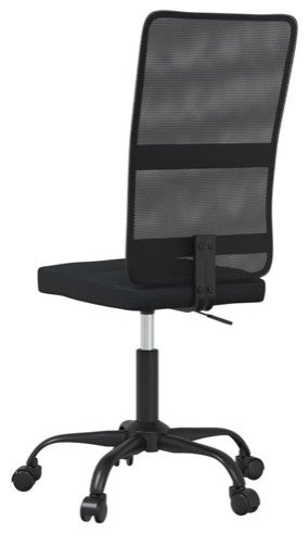 vidaXL Office Chair Adjustable Rolling Computer Desk Chair Black Mesh Fabric