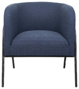 Uttermost 23683 Jacobsen 27"W Iron and Plywood Framed Barrel Arm - Aged Black