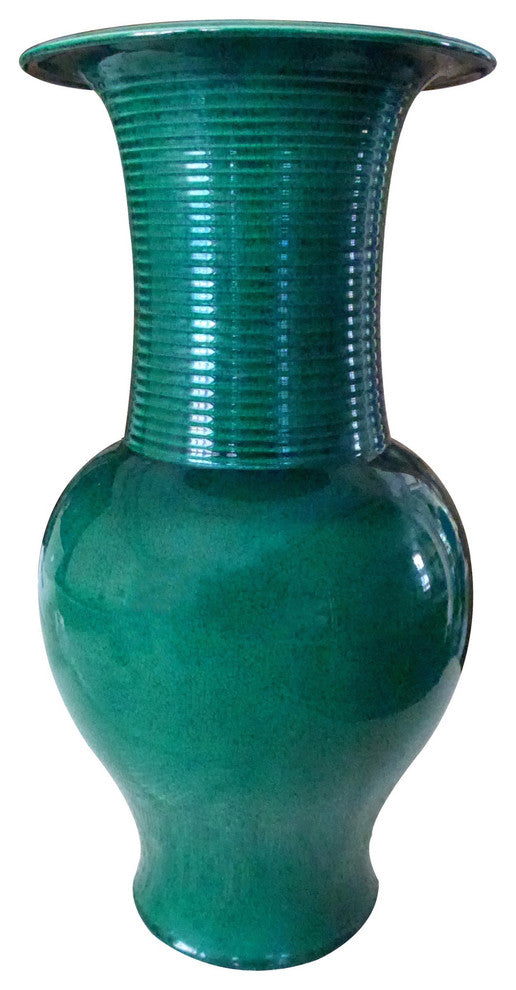 Foo Dog Vase With Handle, Jade