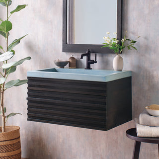 Winemaker 30" Floating Vanity, Charred Oak