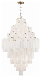 Crystorama Addis 20 Light Aged Brass Chandelier