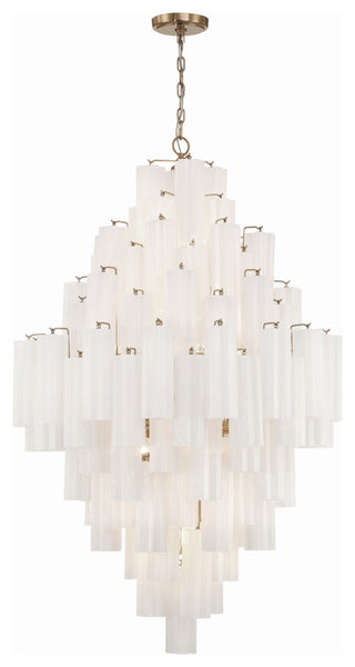 Crystorama Addis 20 Light Aged Brass Chandelier