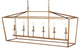Pagoda Lantern Metal LED Pendant, Antique Gold, Width: 49"