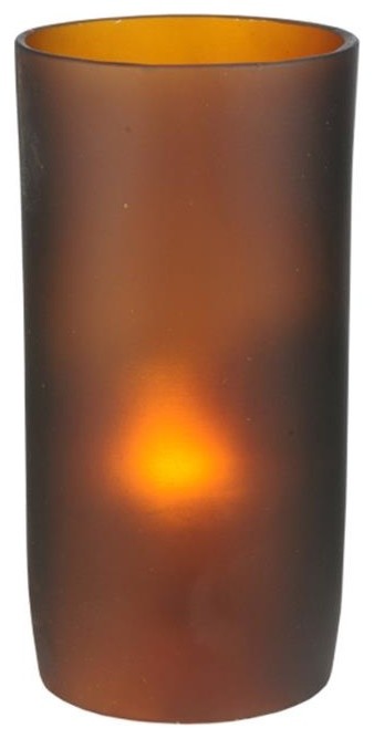3W Cylindre Frosted Amber Glass Shade