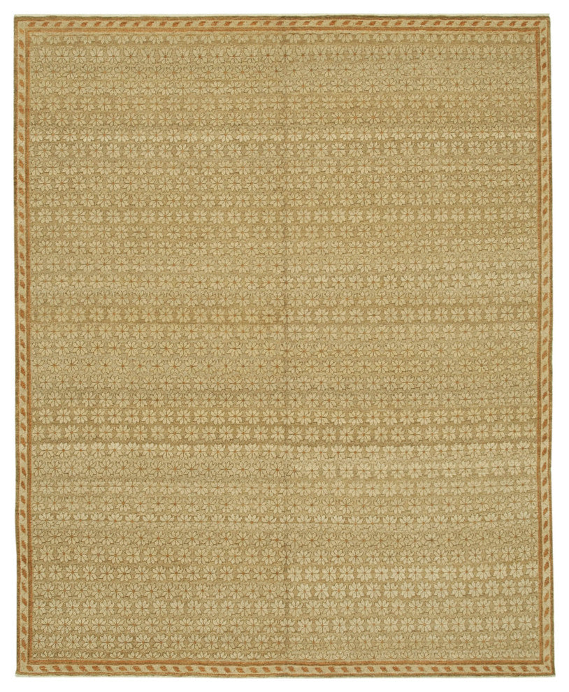 Rug N Carpet - Handwoven Oriental 8' 0" x 9' 11" Wool Oushak Area Rug