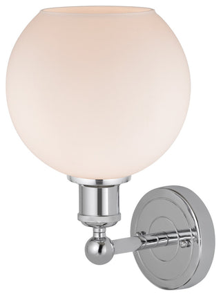 Athens 1-Light 8" Sconce, Polished Chrome, Matte White