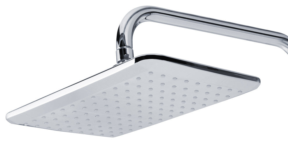 AquaPower 11-in Rain Showerhead Shower System with Pivoting Shower Arm 1.8 GPM, Chrome