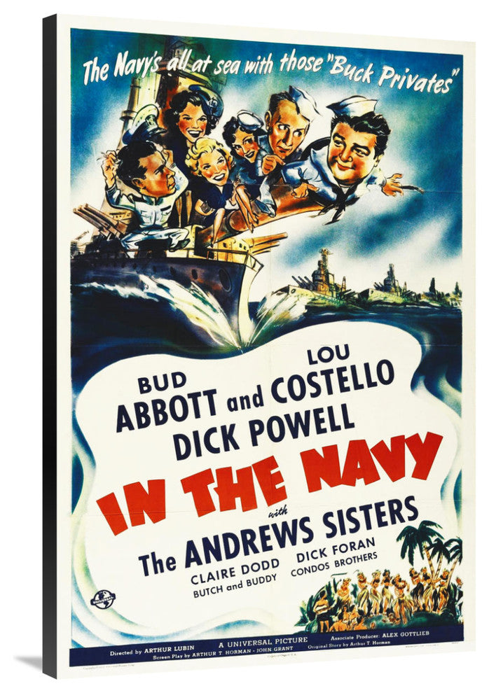 "Abbott & Costello - In The Navy" Canvas by Hollywood Photo Archive, 27x40"