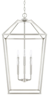 Birch Six Light Foyer Pendant, Brushed Nickel
