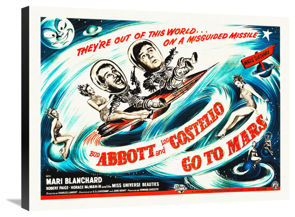 "Abbott & Costello - Go To Mars" Canvas by Hollywood Photo Archive, 30x23"