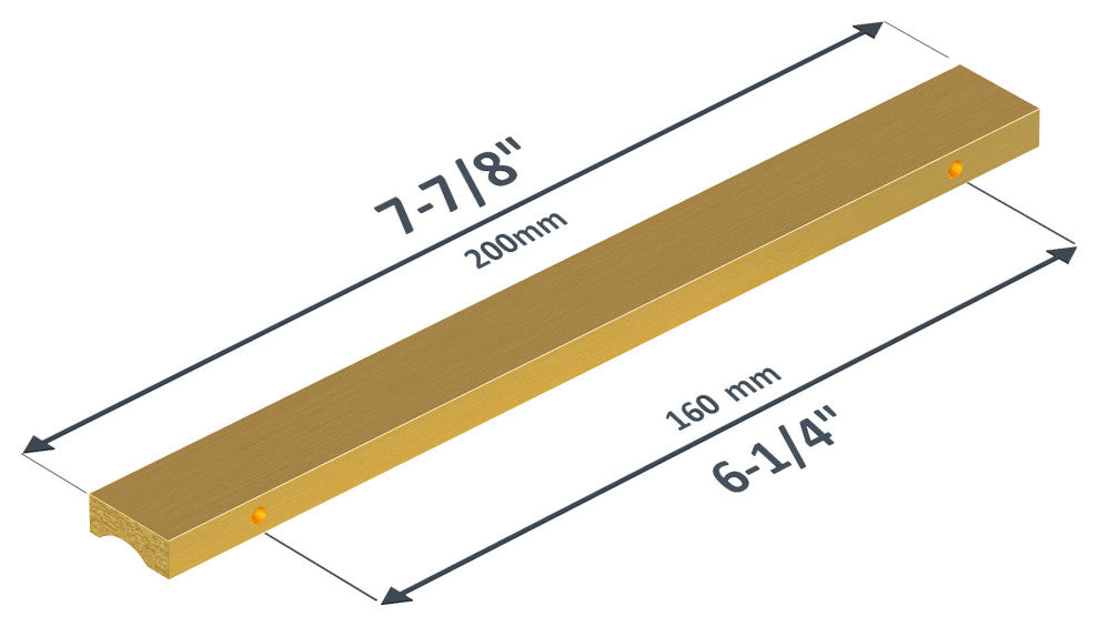 Dowell Series 3064 Handles, 7.8", 6.25" CTC, Golden, 10-Pack