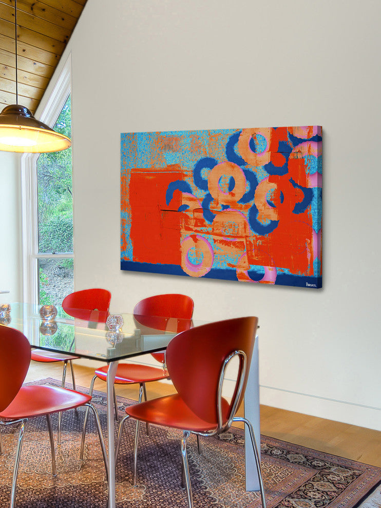 "Donuts In Motion" Painting Print on Wrapped Canvas, 36"x24"
