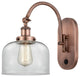 Bell Sconce, Antique Copper, Clear, Clear