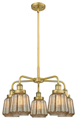 Innovations Chatham 5 24.5" Chandelier Brushed Brass