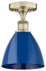 Innovations Edison 1 7.5" Semi-Flush Mount Antique Brass