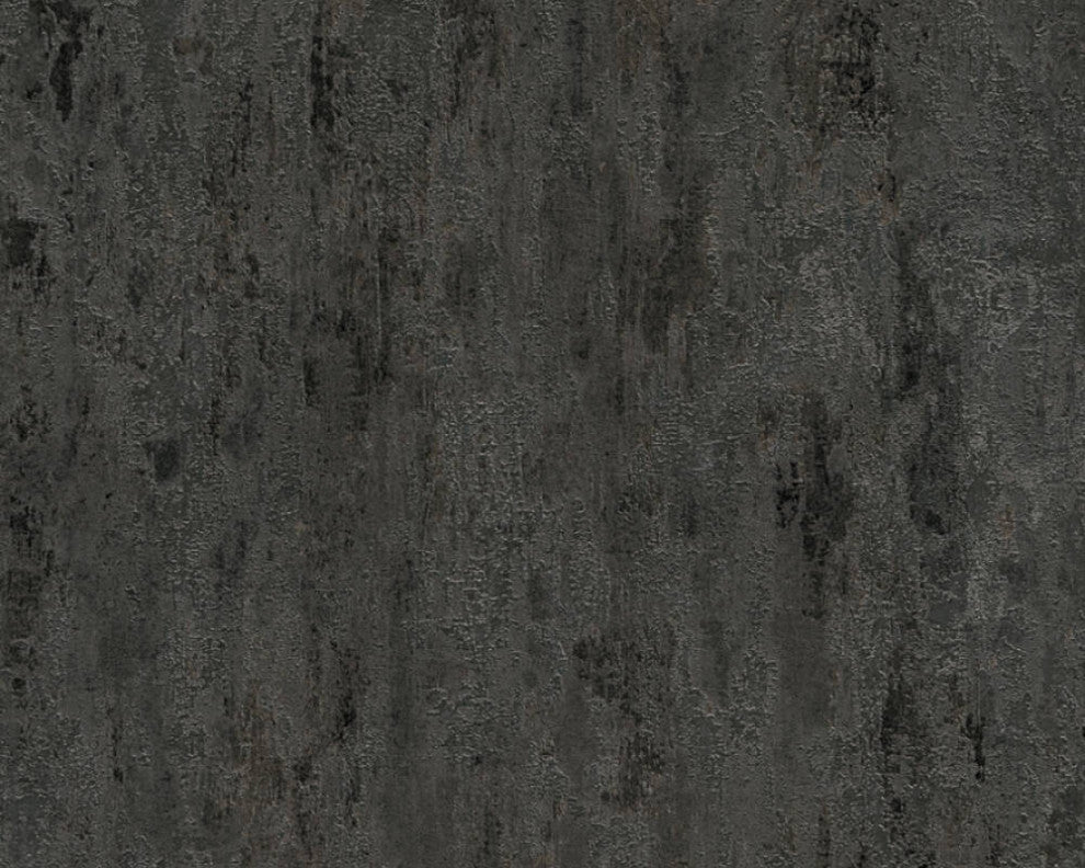 Textured Wallpaper Concrete Structures, 326515, Black Gray Metallic, Sample