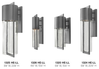 Hinkley Shelter 15.5" Extra Small Outdoor LED Wall Mount Lantern, Hematite