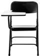 NPS 5200 Tablet Arm Folding Chair, Right Arm, Black, Set of 2