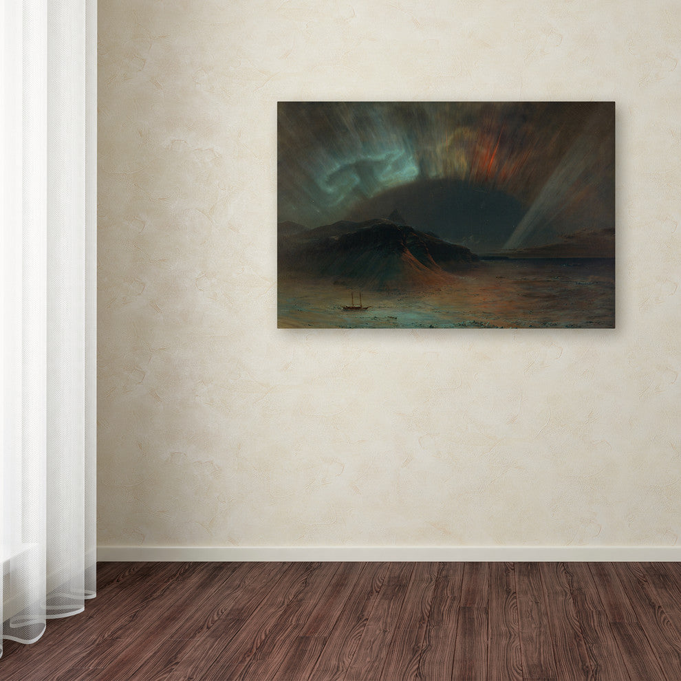 Church 'Aurora Borealis' Canvas Art, 32 x 22