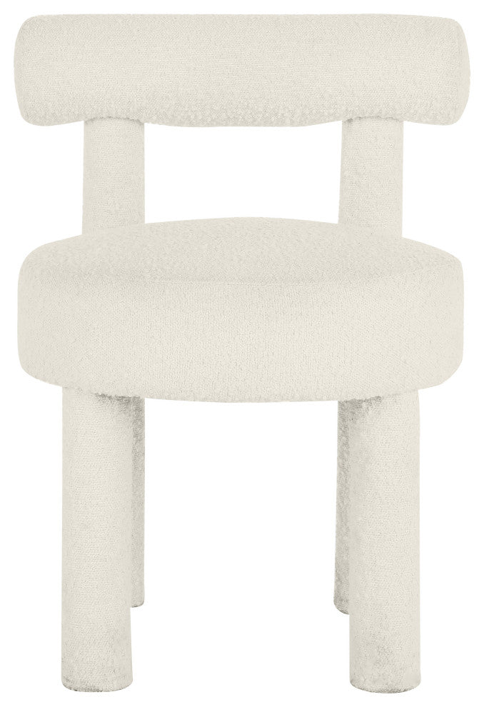 Carmel Dining Chair, Cream Boucle