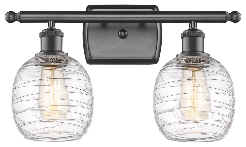 Innovations 516-2W-OB-G1013 2-Light Bath Vanity Light, Oil Rubbed Bronze