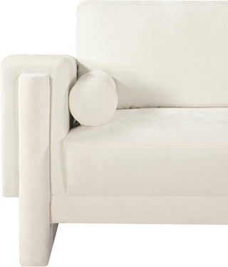 Madeline Chenille Fabric Upholstered Chair, Cream, Chair